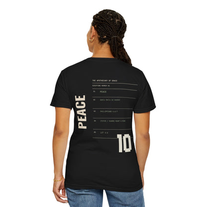 Peace - Personalized Number Scripture Unisex T-Shirt, Philippians 4:6-7 Bible Verse Tee, Christian Gift for Anxiety, Modern Streetwear Faith