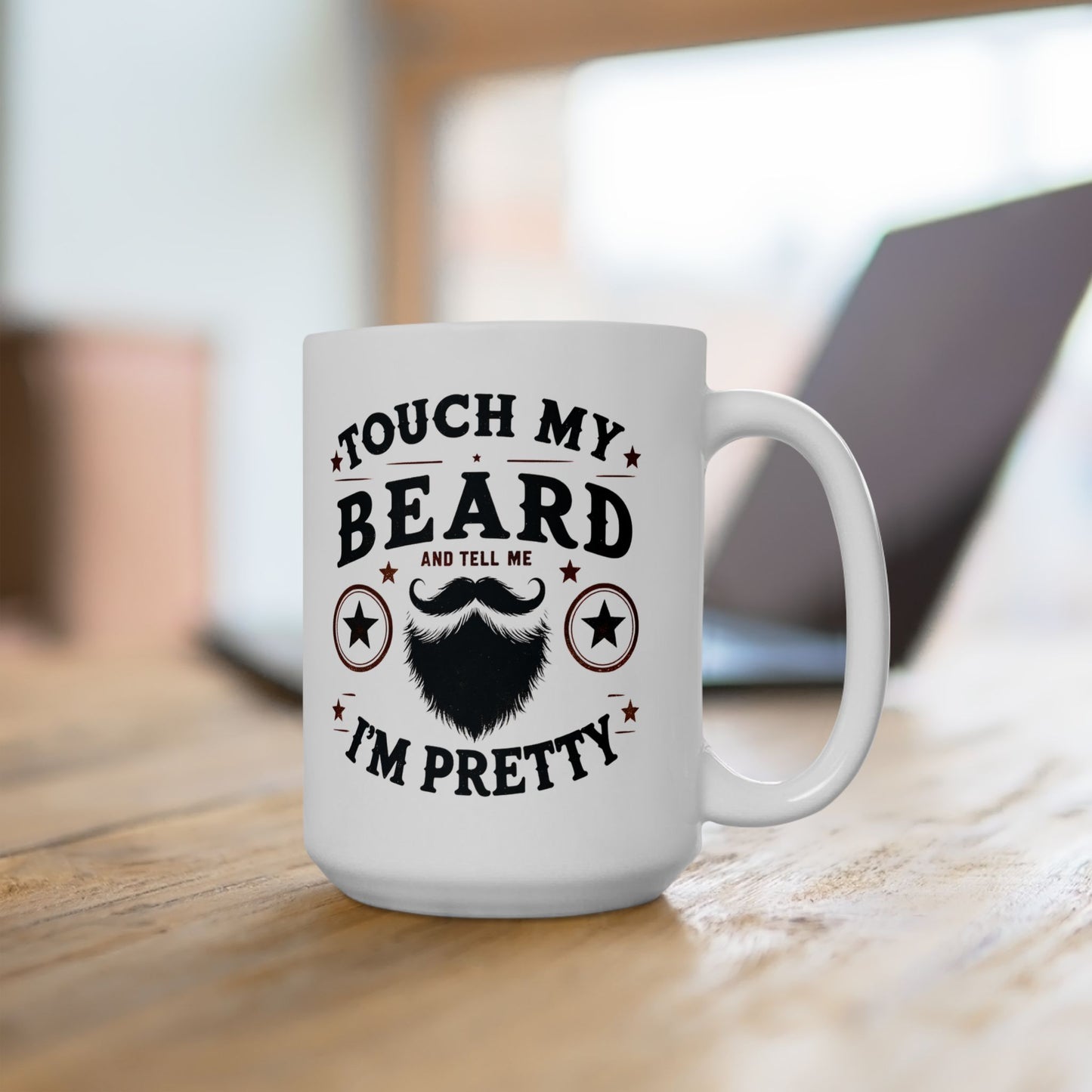 Berühre meinen Bart - Weiße Tasse (325ml/444ml)