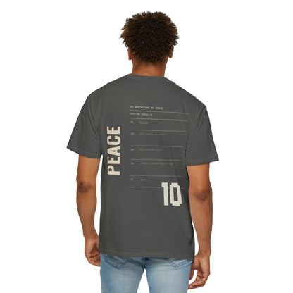 Peace - Personalized Number Scripture Unisex T-Shirt, Philippians 4:6-7 Bible Verse Tee, Christian Gift for Anxiety, Modern Streetwear Faith