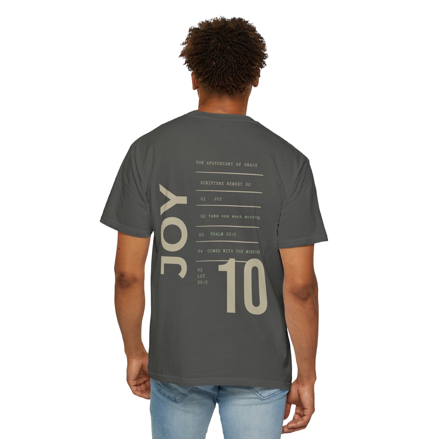 Joy - Personalized Number Scripture Unisex T-Shirt, Psalm 30:5 Bible Verse Tee, Christian Gift for Encouragement, Modern Streetwear Faith