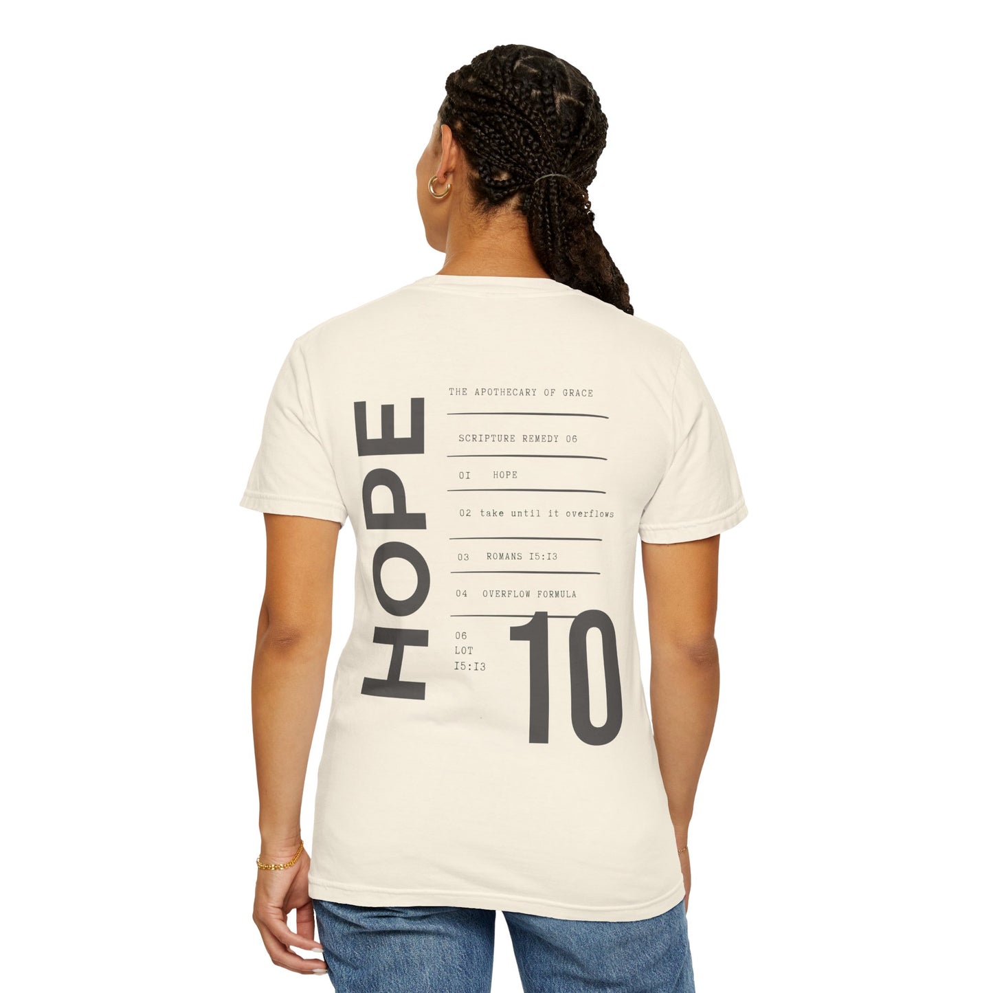 Hope - Personalized Number Scripture Unisex T-Shirt, Romans 15:13 Bible Verse Tee, Christian Gift for Long Waits, Modern Streetwear Faith