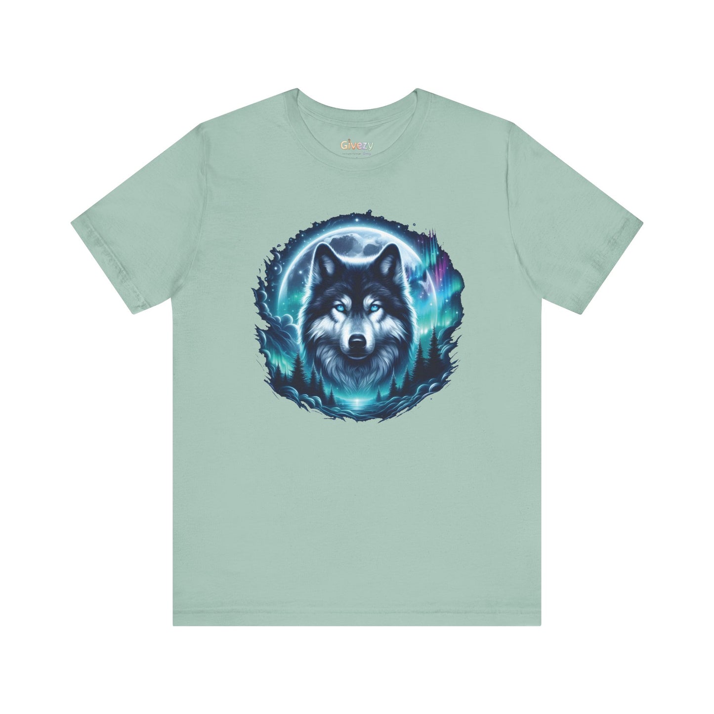 Northern Wolf Glow Unisex Grafik-T-Shirt
