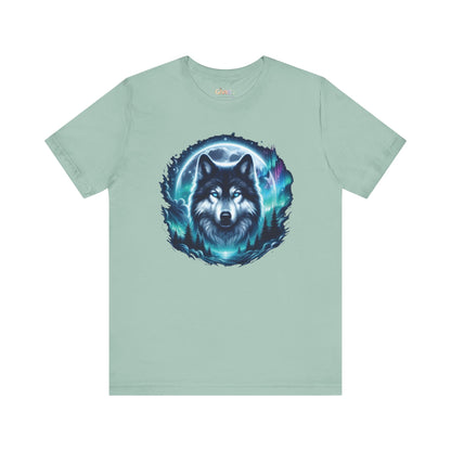Northern Wolf Glow Unisex Grafik-T-Shirt