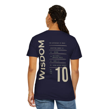 Wisdom - Personalized Number Scripture Unisex T-Shirt, James 1:5 Bible Verse Tee, Christian Gift for Graduation, Modern Streetwear Faith