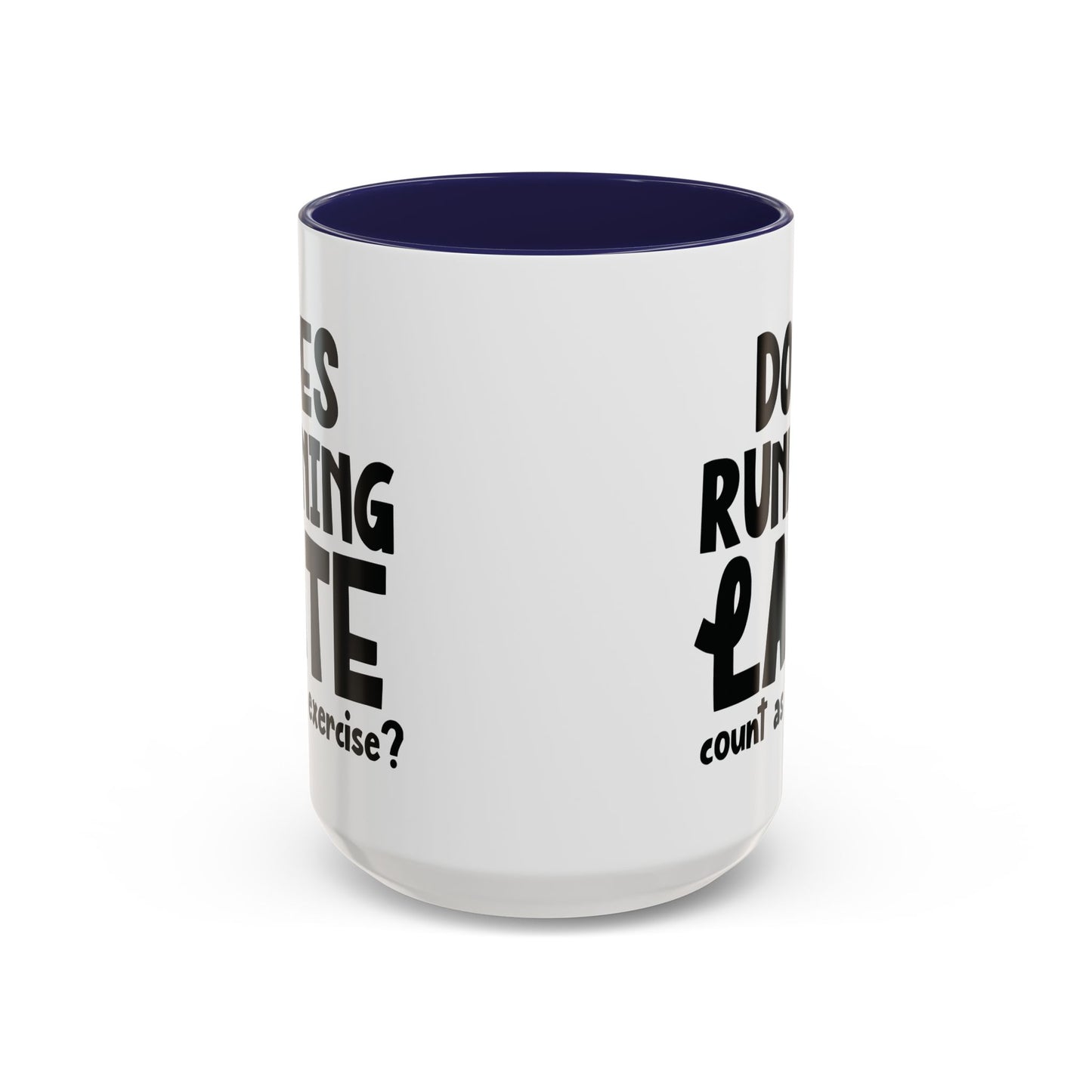 Zählt Zuspätkommen als Sport? - Zweifarbige Tasse (325 ml/443 ml)