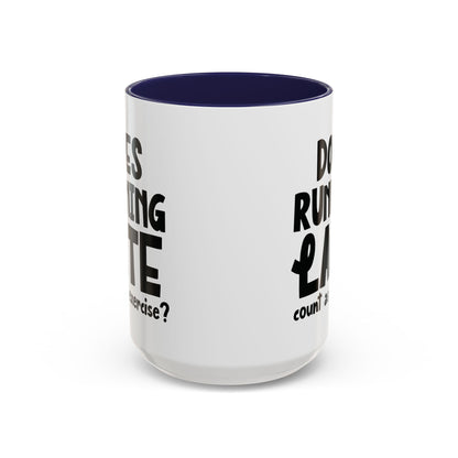 Zählt Zuspätkommen als Sport? - Zweifarbige Tasse (325 ml/443 ml)
