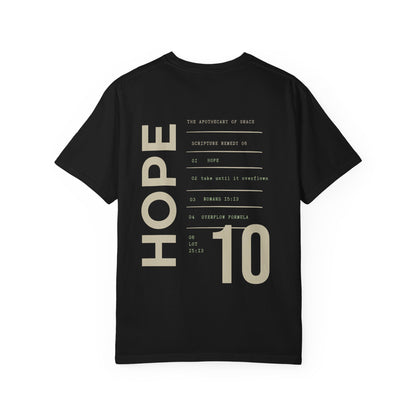 Hope - Personalized Number Scripture Unisex T-Shirt, Romans 15:13 Bible Verse Tee, Christian Gift for Long Waits, Modern Streetwear Faith