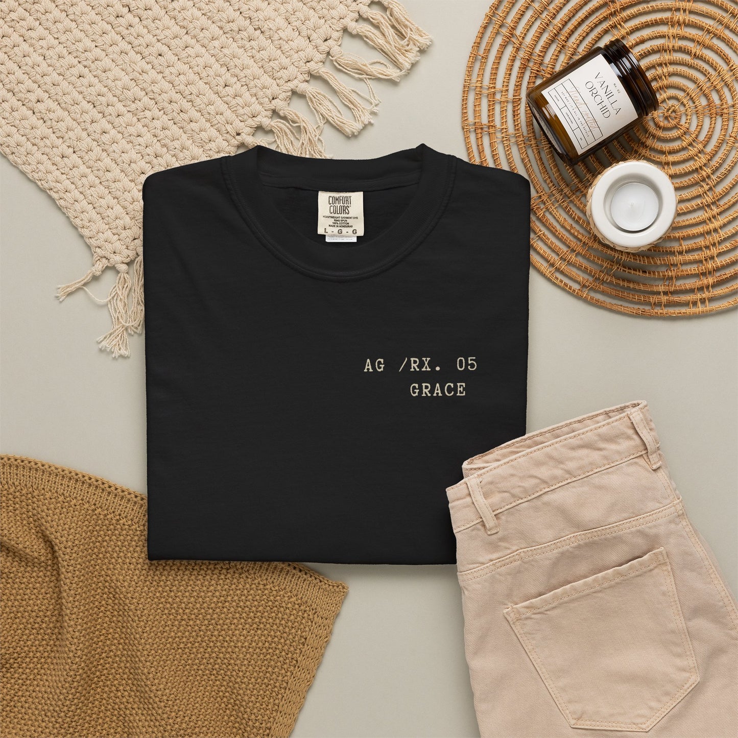 Grace - Personalized Number Scripture Unisex T-Shirt, 2 Corinthians 12:9 Bible Verse Tee, Christian Gift for Recovery, Modern Streetwear Faith