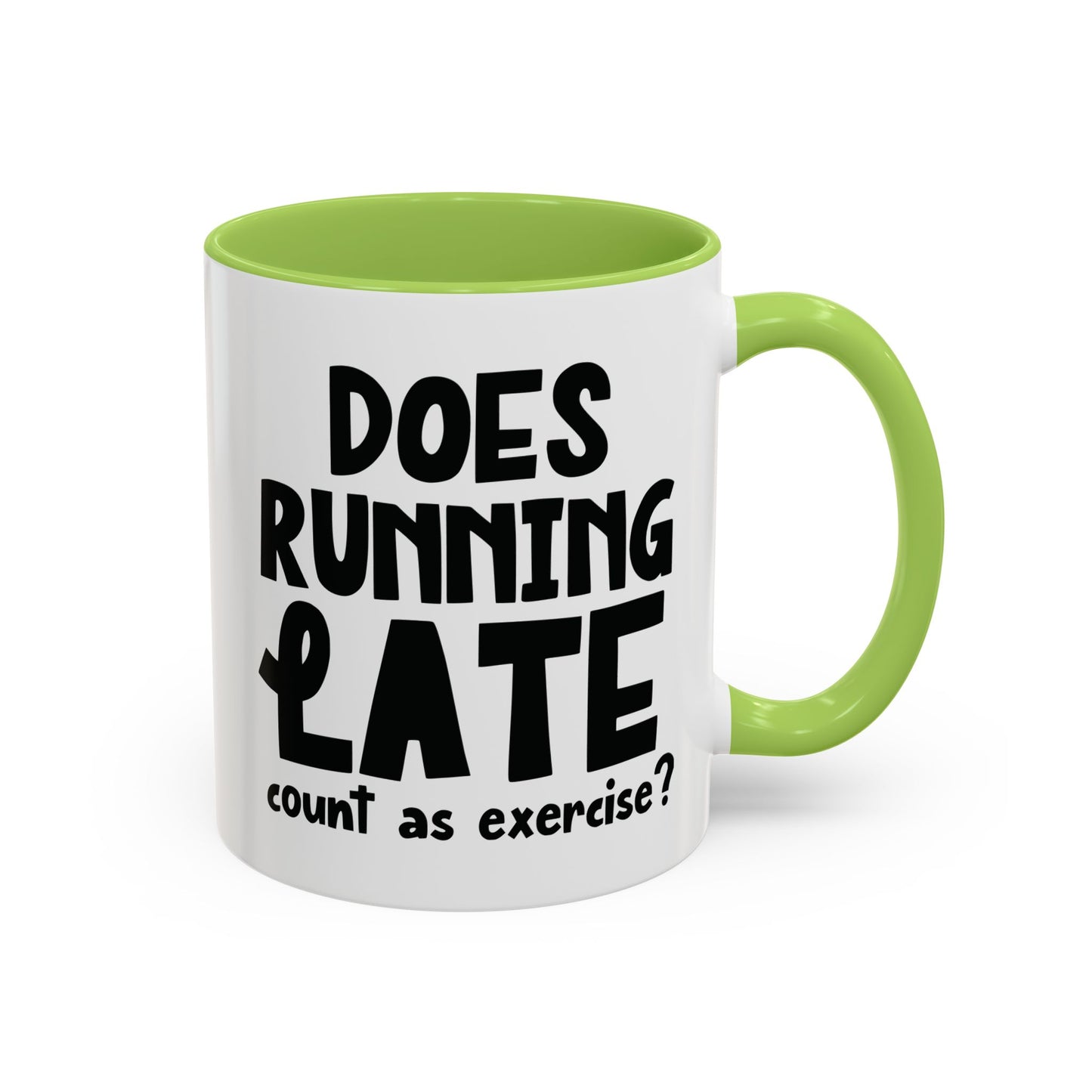 Zählt Zuspätkommen als Sport? - Zweifarbige Tasse (325 ml/443 ml)