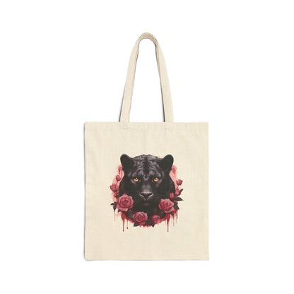 Panther Rose – Einkaufstasche aus Segeltuch (2 Farben)