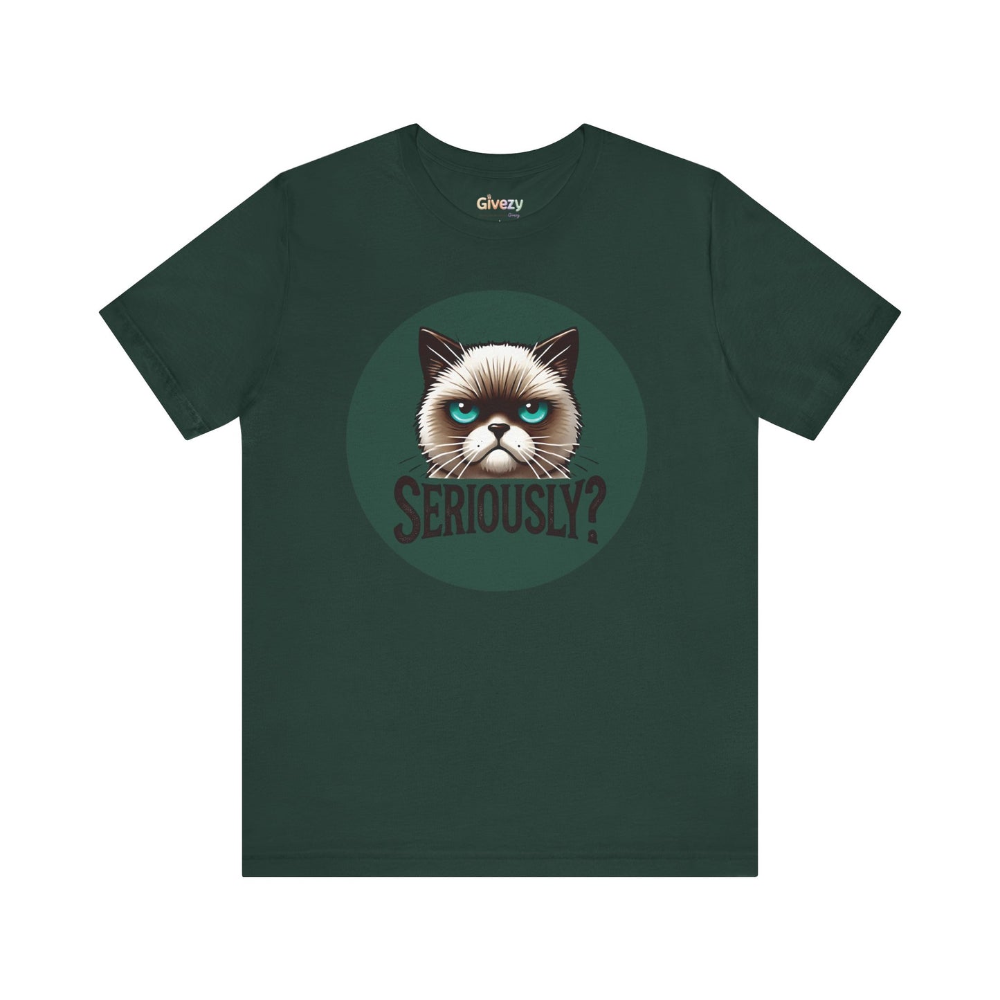 Ernsthaft? Launische Katze Gesicht Unisex Grafik T-Shirt