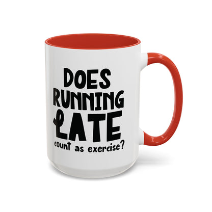Zählt Zuspätkommen als Sport? - Zweifarbige Tasse (325 ml/443 ml)