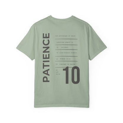 Patience - Personalized Number Scripture Unisex T-Shirt, Romans 12:12 Bible Verse Tee, Christian Gift for Waiting, Modern Streetwear Faith