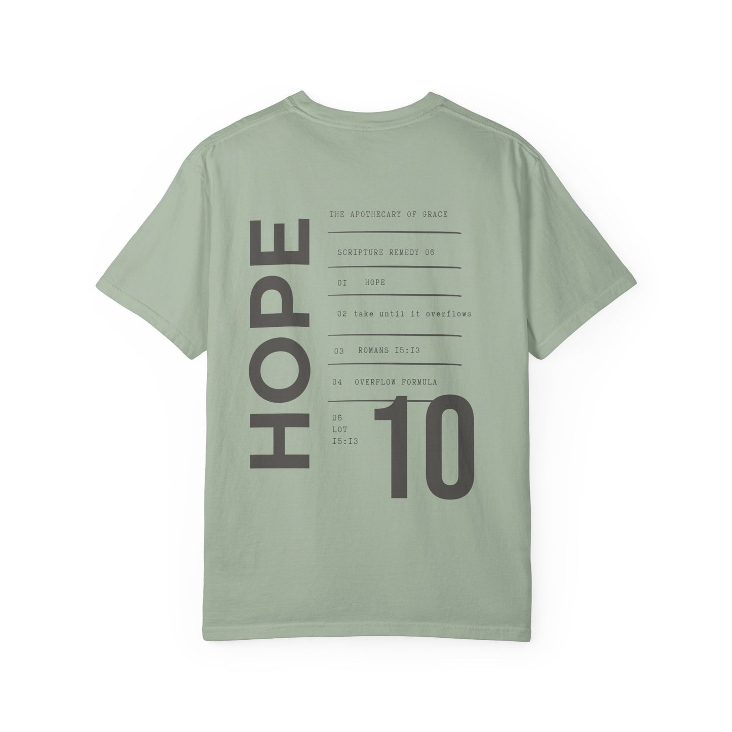 Hope - Personalized Number Scripture Unisex T-Shirt, Romans 15:13 Bible Verse Tee, Christian Gift for Long Waits, Modern Streetwear Faith