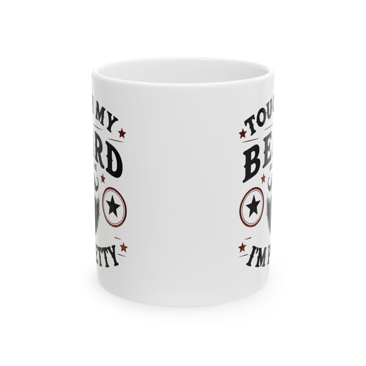 Berühre meinen Bart - Weiße Tasse (325ml/444ml)