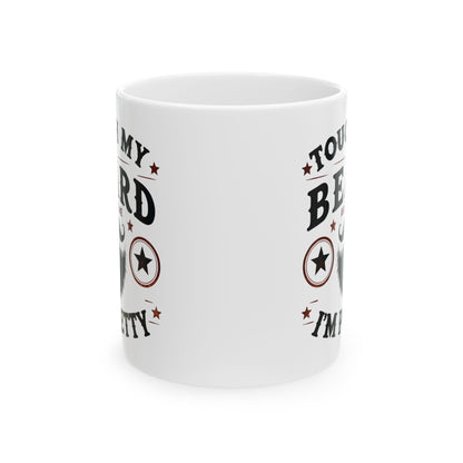 Berühre meinen Bart - Weiße Tasse (325ml/444ml)