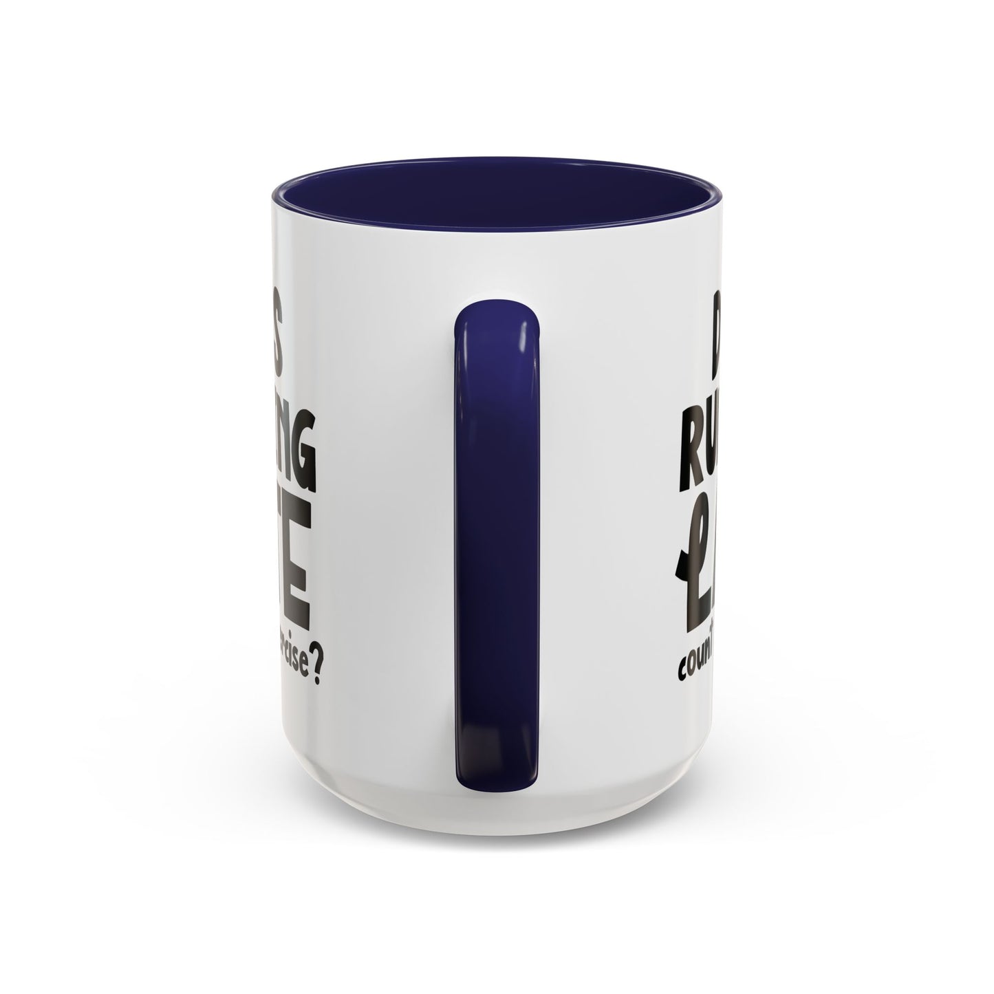 Zählt Zuspätkommen als Sport? - Zweifarbige Tasse (325 ml/443 ml)