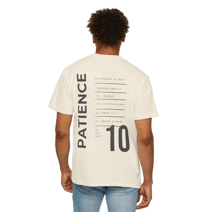 Patience - Personalized Number Scripture Unisex T-Shirt, Romans 12:12 Bible Verse Tee, Christian Gift for Waiting, Modern Streetwear Faith