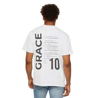 Grace - Personalized Number Scripture Unisex T-Shirt, 2 Corinthians 12:9 Bible Verse Tee, Christian Gift for Recovery, Modern Streetwear Faith