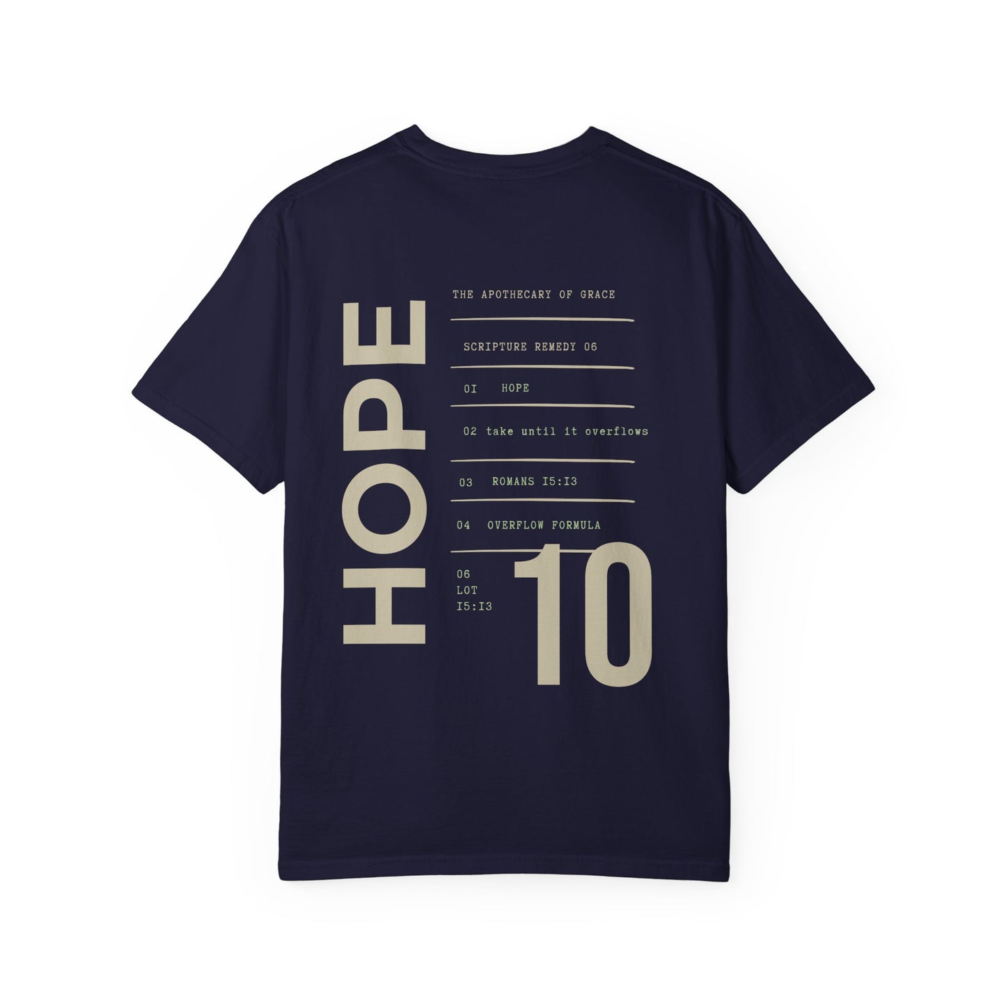 Hope - Personalized Number Scripture Unisex T-Shirt, Romans 15:13 Bible Verse Tee, Christian Gift for Long Waits, Modern Streetwear Faith