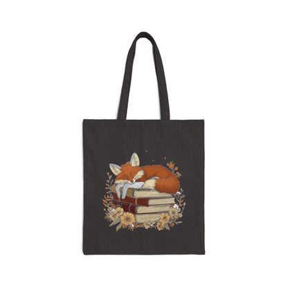 Fox & Books - Canvas Tote Bag (2 Colors)