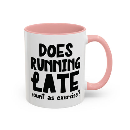 Zählt Zuspätkommen als Sport? - Zweifarbige Tasse (325 ml/443 ml)