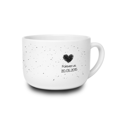 Forever Us. — Personalized Date White Ceramic Latte Mug (25oz)
