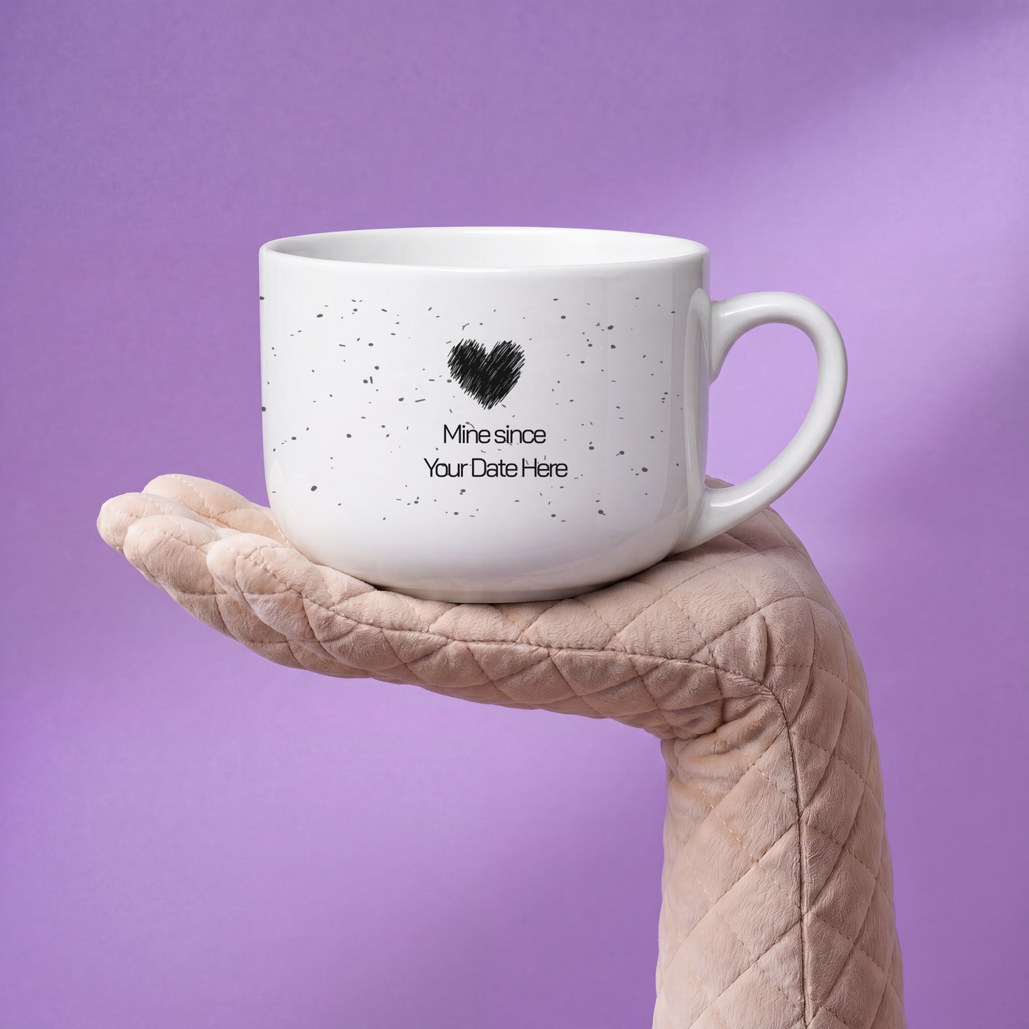 Mine Since — Personalized Date White Ceramic Latte Mug (25oz)