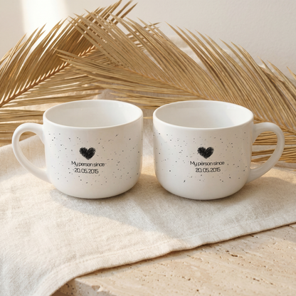 My Person Since — Personalized Date White Ceramic Latte Mug (25oz)
