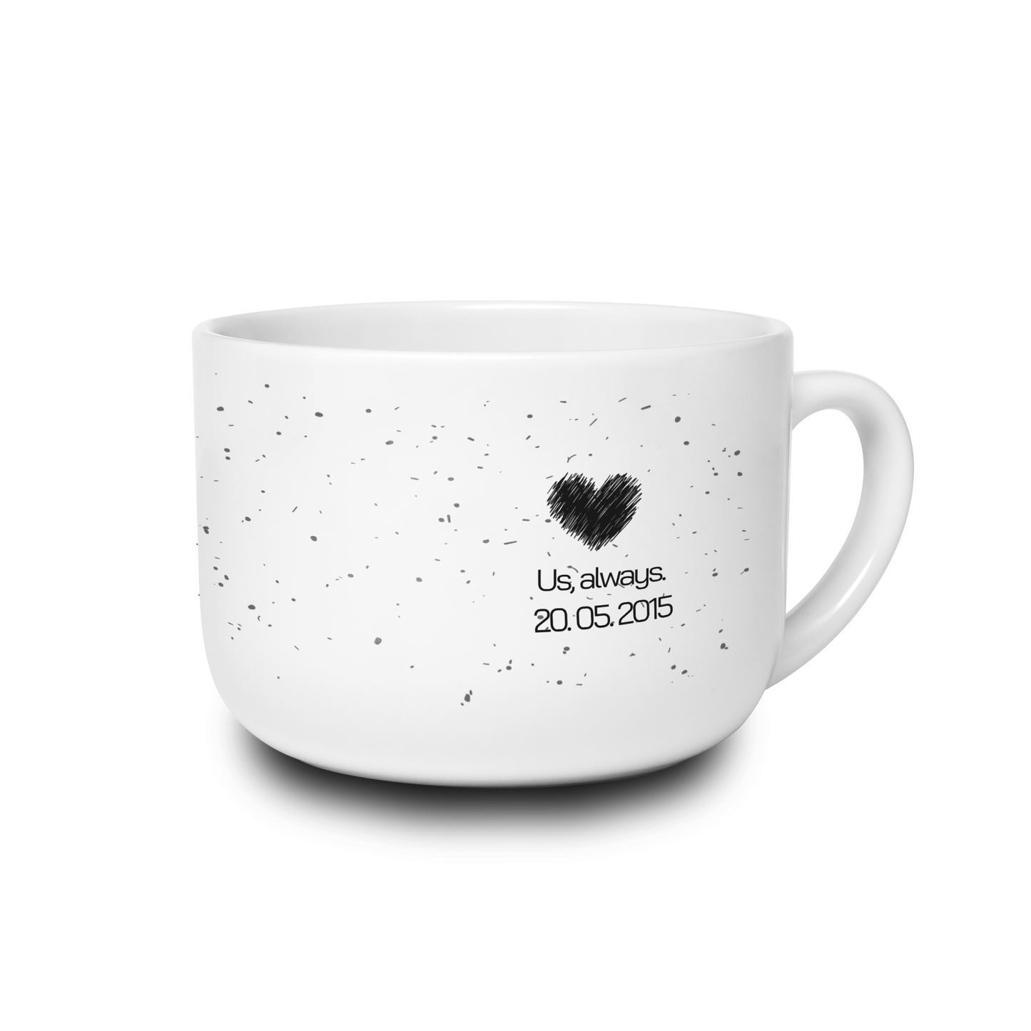 Us Always. — Personalized Date White Ceramic Latte Mug (25oz)