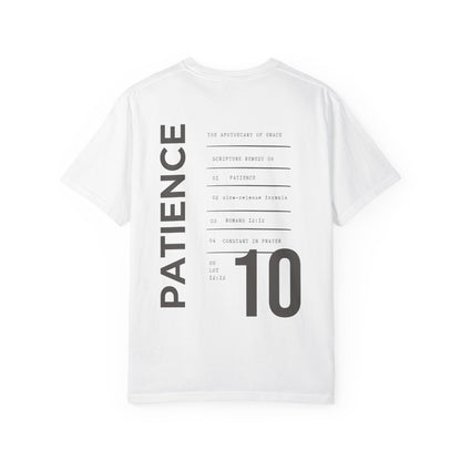 Patience - Personalized Number Scripture Unisex T-Shirt, Romans 12:12 Bible Verse Tee, Christian Gift for Waiting, Modern Streetwear Faith