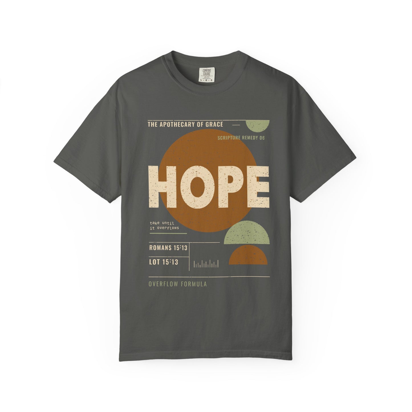 Hope - Retro Mid-Century Scripture Unisex T-Shirt, Romans 15:13 Bible Verse Tee, Christian Gift for Long Waits, Modern Graphic Faith Apparel