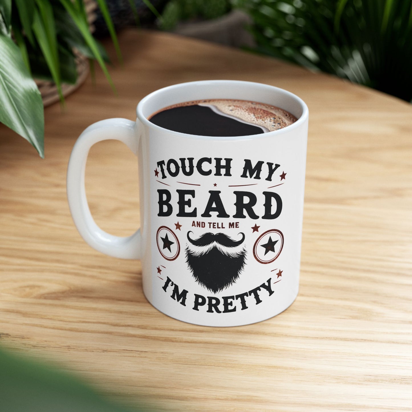 Berühre meinen Bart - Weiße Tasse (325ml/444ml)