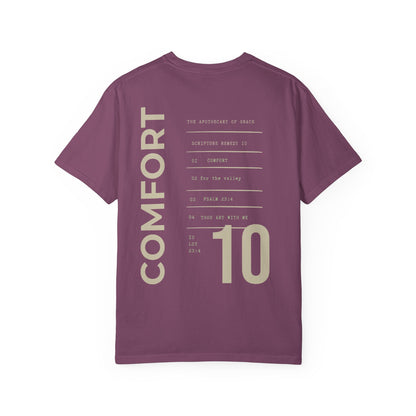 Comfort - Personalized Number Scripture Unisex T-Shirt, Psalm 23:4 Bible Verse Tee, Christian Gift for Grief, Modern Streetwear Faith