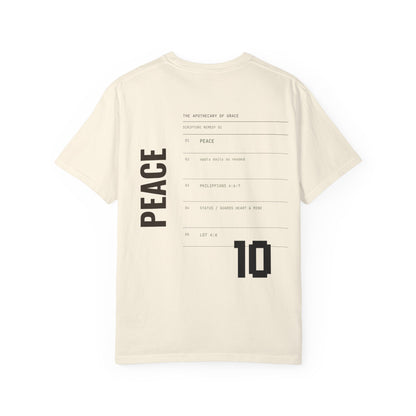 Peace - Personalized Number Scripture Unisex T-Shirt, Philippians 4:6-7 Bible Verse Tee, Christian Gift for Anxiety, Modern Streetwear Faith