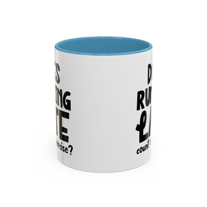 Zählt Zuspätkommen als Sport? - Zweifarbige Tasse (325 ml/443 ml)