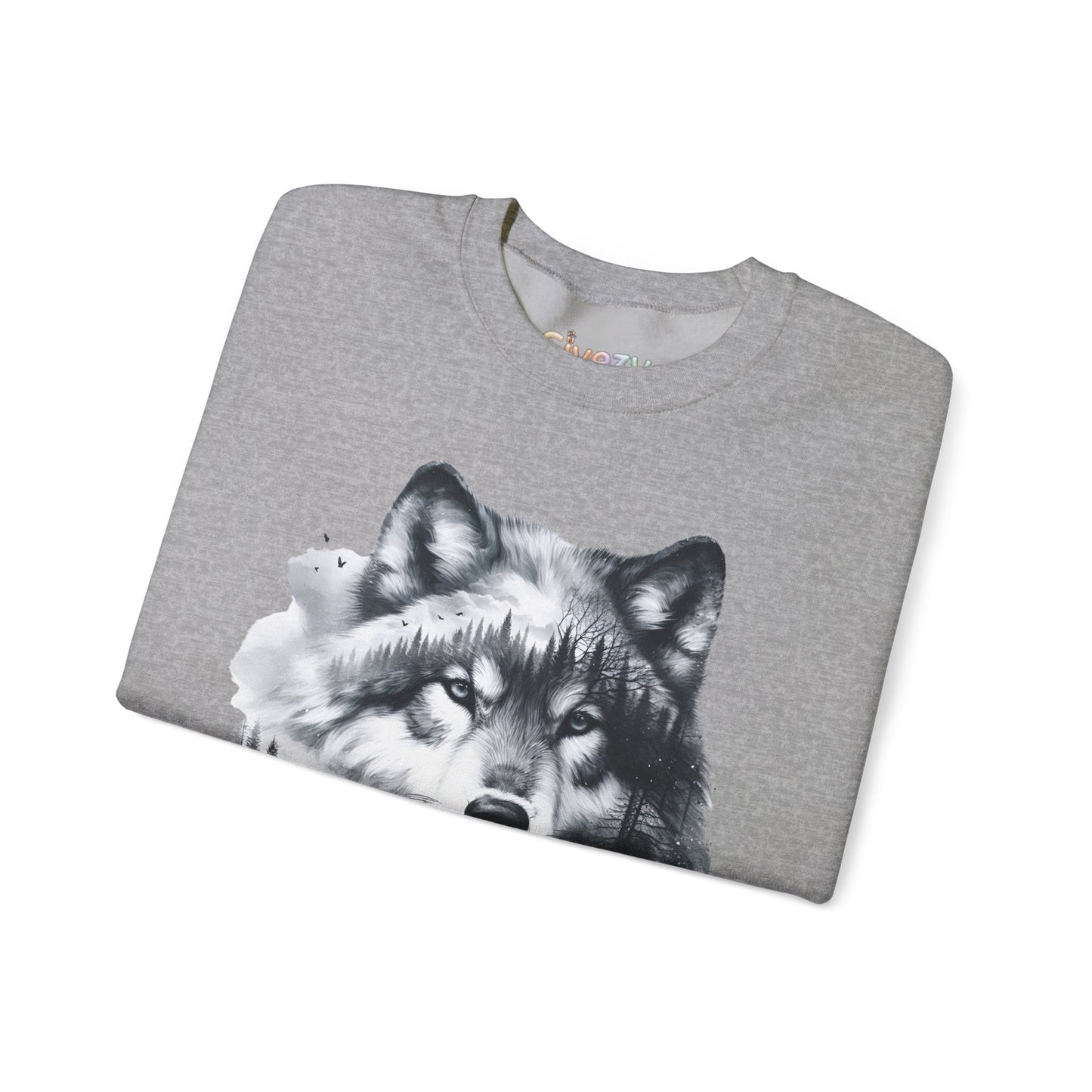Forest Wolf Unisex Rundhals-Sweatshirt