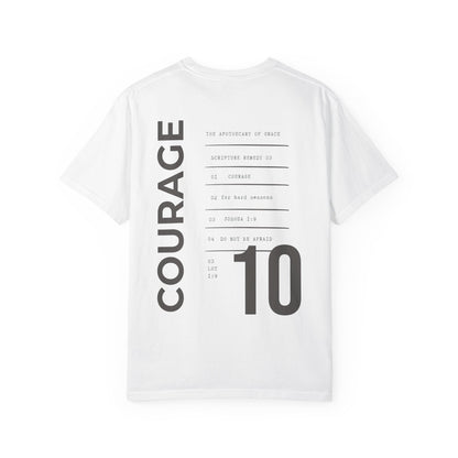 Courage - Personalized Number Scripture Unisex T-Shirt, Joshua 1:9 Bible Verse Tee, Christian Gift for Hard Times, Modern Streetwear Faith