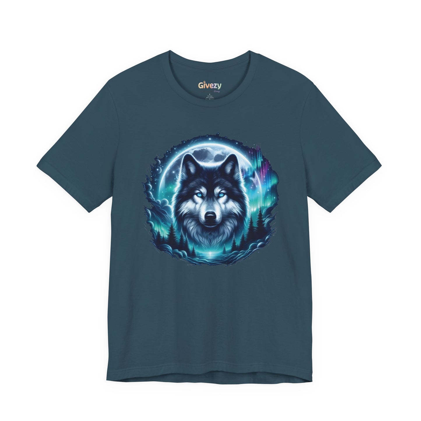 Northern Wolf Glow Unisex Grafik-T-Shirt