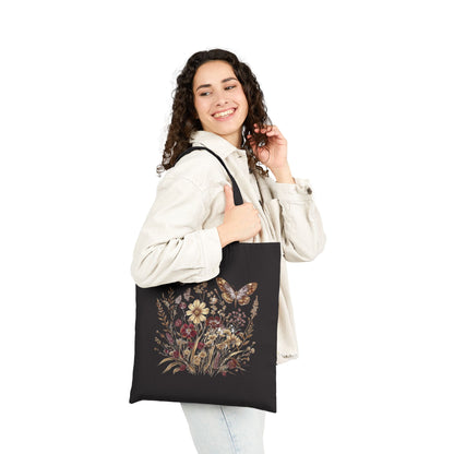 Wildflower, Sunflower & Butterfly - Canvas Tote Bag (2 Colors)