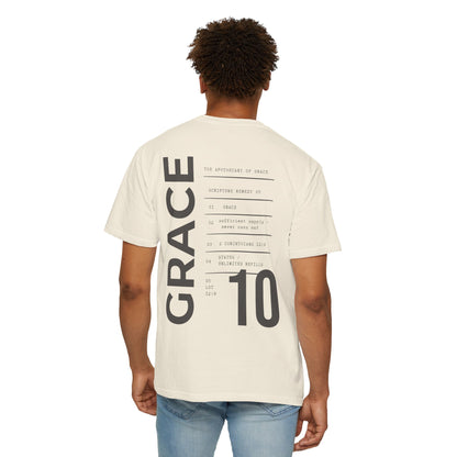 Grace - Personalized Number Scripture Unisex T-Shirt, 2 Corinthians 12:9 Bible Verse Tee, Christian Gift for Recovery, Modern Streetwear Faith