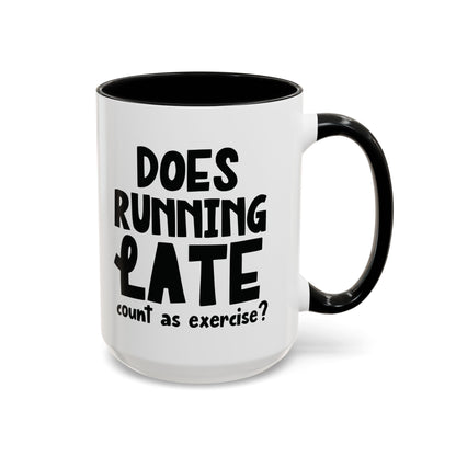 Zählt Zuspätkommen als Sport? - Zweifarbige Tasse (325 ml/443 ml)