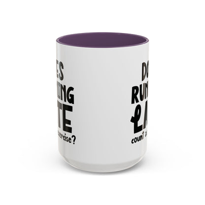 Zählt Zuspätkommen als Sport? - Zweifarbige Tasse (325 ml/443 ml)