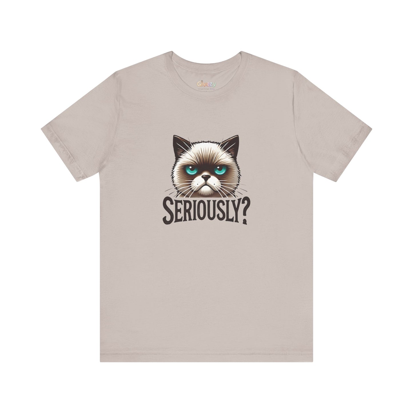 Ernsthaft? Launische Katze Gesicht Unisex Grafik T-Shirt