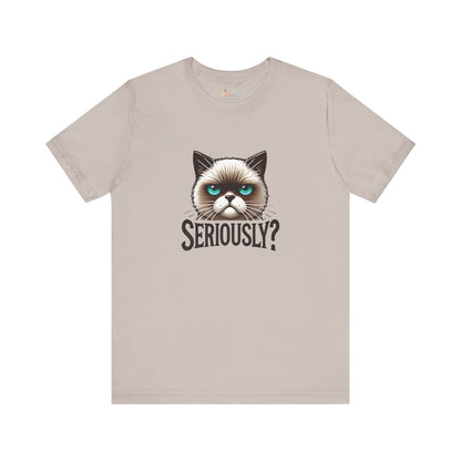 Ernsthaft? Launische Katze Gesicht Unisex Grafik T-Shirt