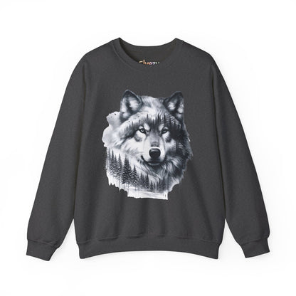 Forest Wolf Unisex Rundhals-Sweatshirt