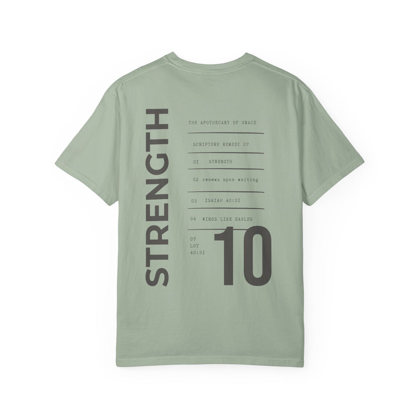 Strength - Personalized Number Scripture Unisex T-Shirt, Isaiah 40:31 Bible Verse Tee, Christian Gift for Caregivers, Modern Streetwear Faith