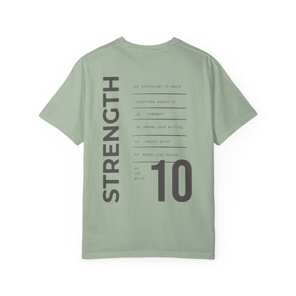 Strength - Personalized Number Scripture Unisex T-Shirt, Isaiah 40:31 Bible Verse Tee, Christian Gift for Caregivers, Modern Streetwear Faith