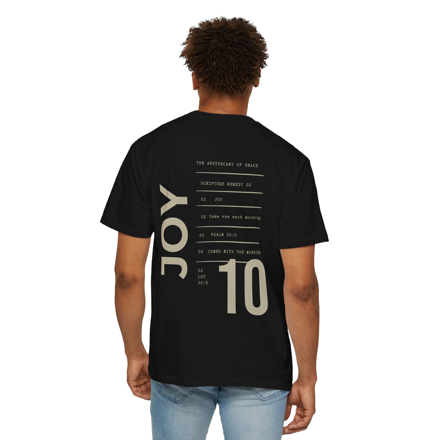 Joy - Personalized Number Scripture Unisex T-Shirt, Psalm 30:5 Bible Verse Tee, Christian Gift for Encouragement, Modern Streetwear Faith