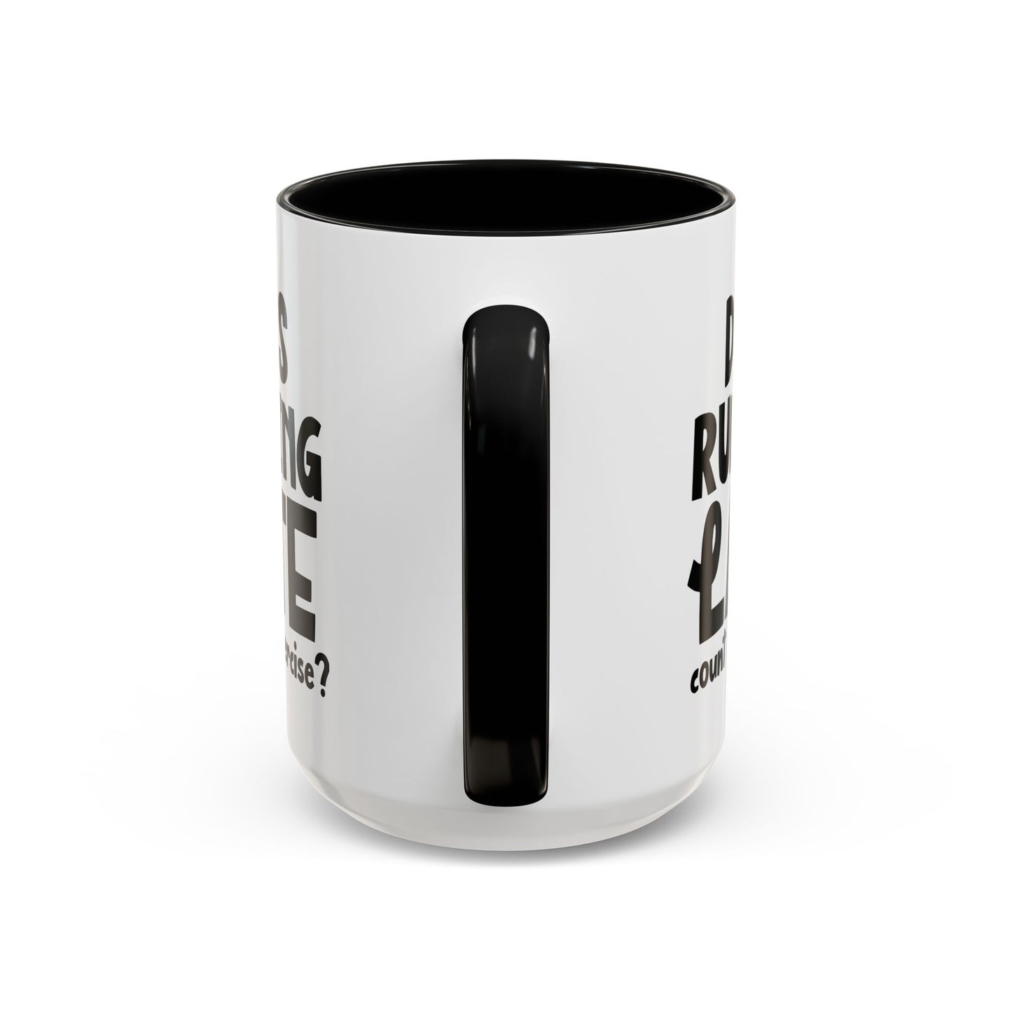 Zählt Zuspätkommen als Sport? - Zweifarbige Tasse (325 ml/443 ml)
